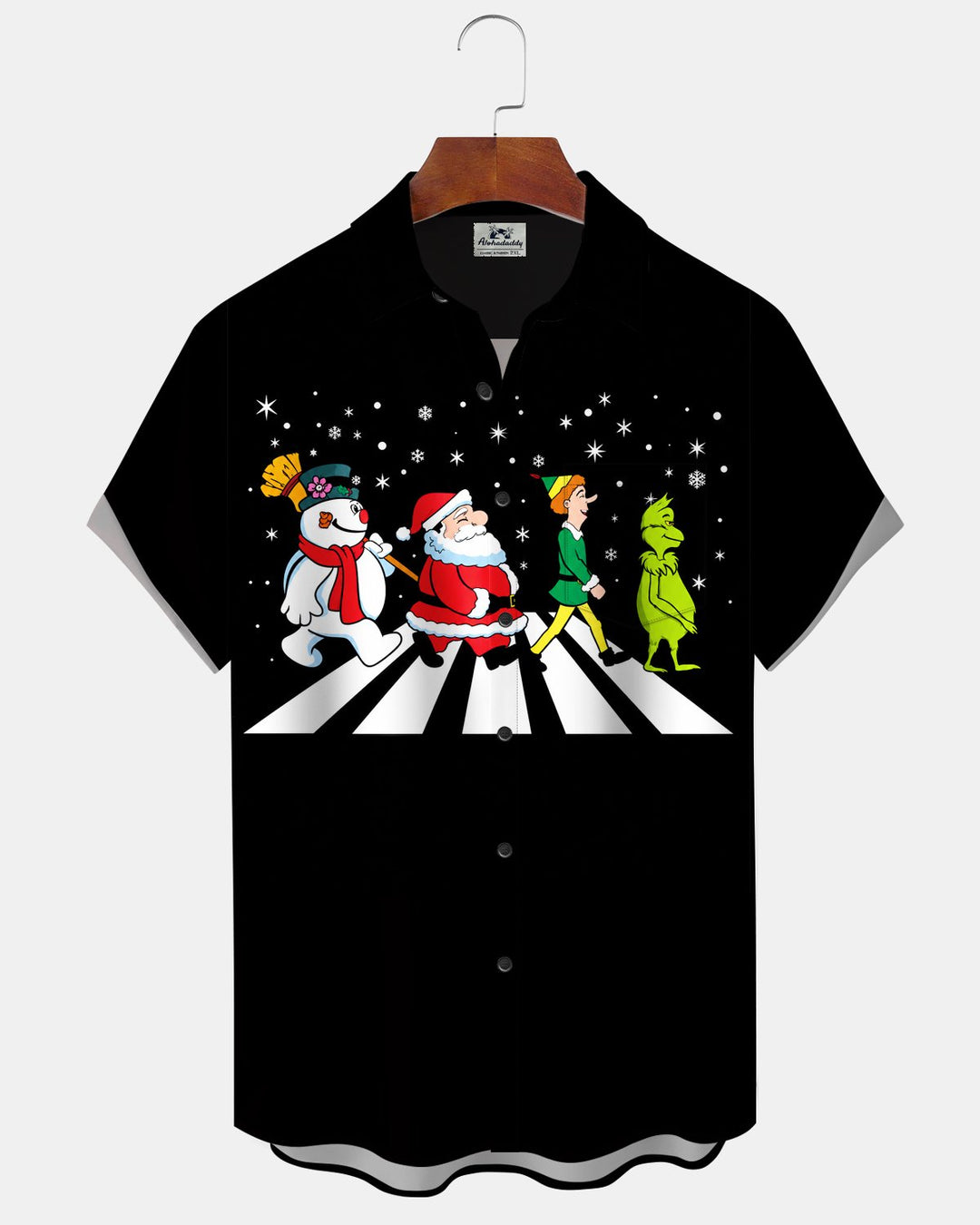 Alohadaddy® Holiday Christmas Santa Claus Snowman Zebra Stripe Print Men&