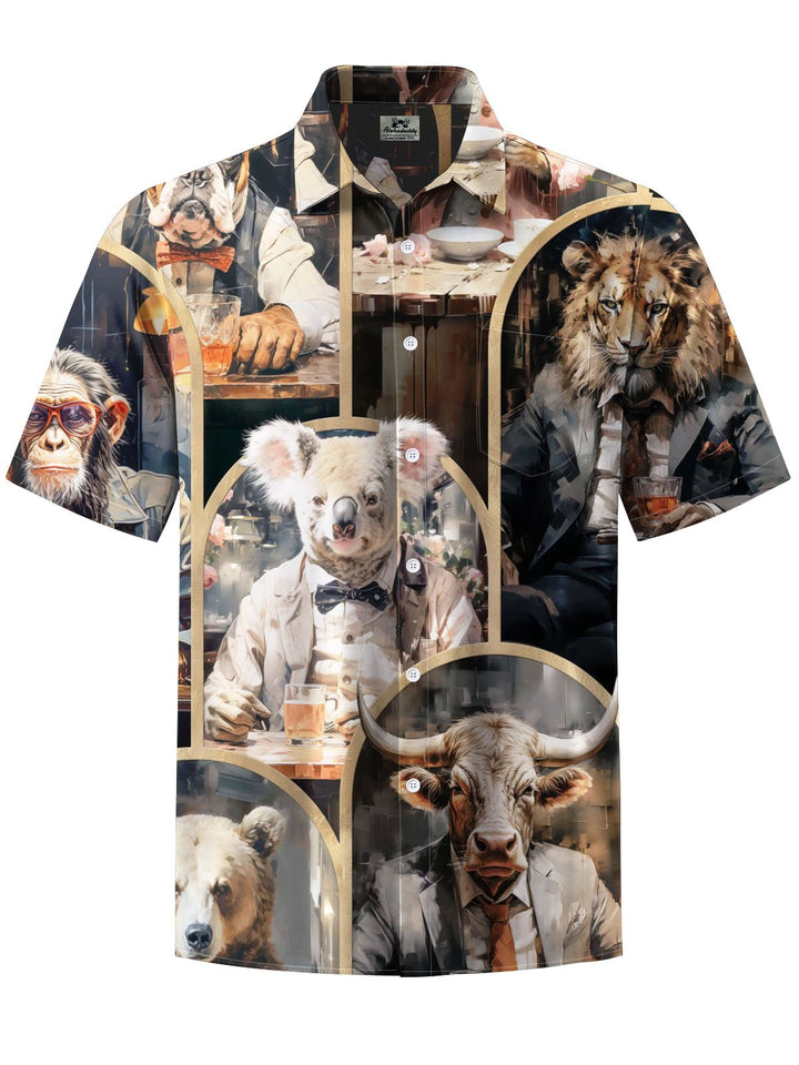 Alohadaddy® Retro Animal Suit Print Moisture-wicking Men&