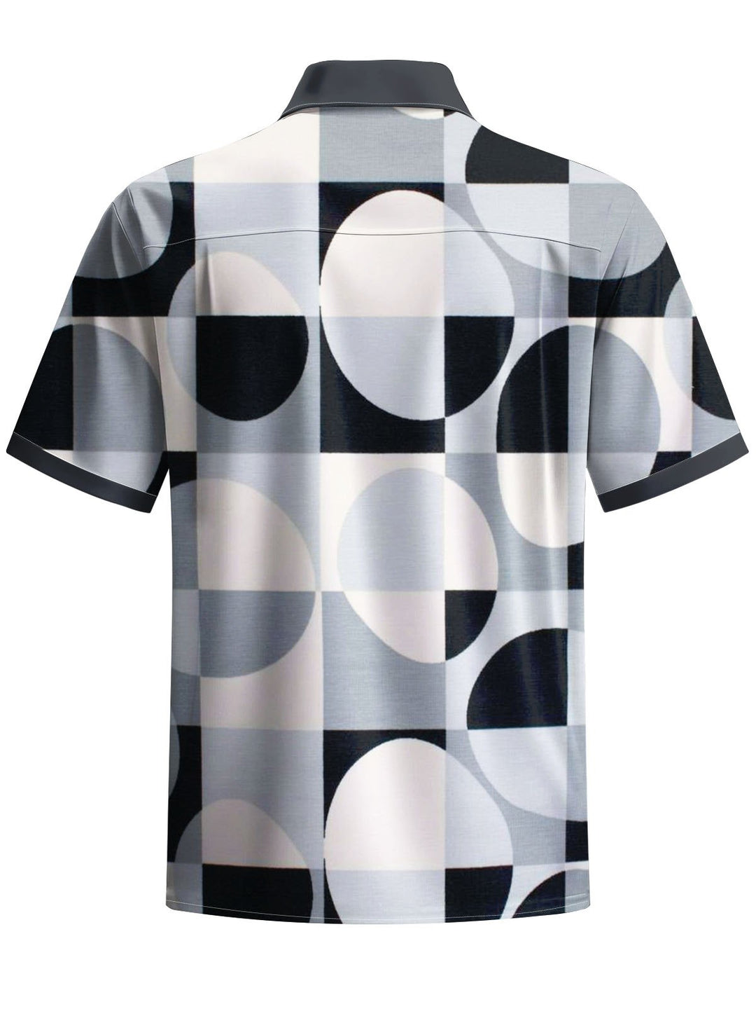 Alohadaddy® Casual Geometric Art Print Moisture Wicking Mens Short Sleeve Shirt Big &amp; Tall