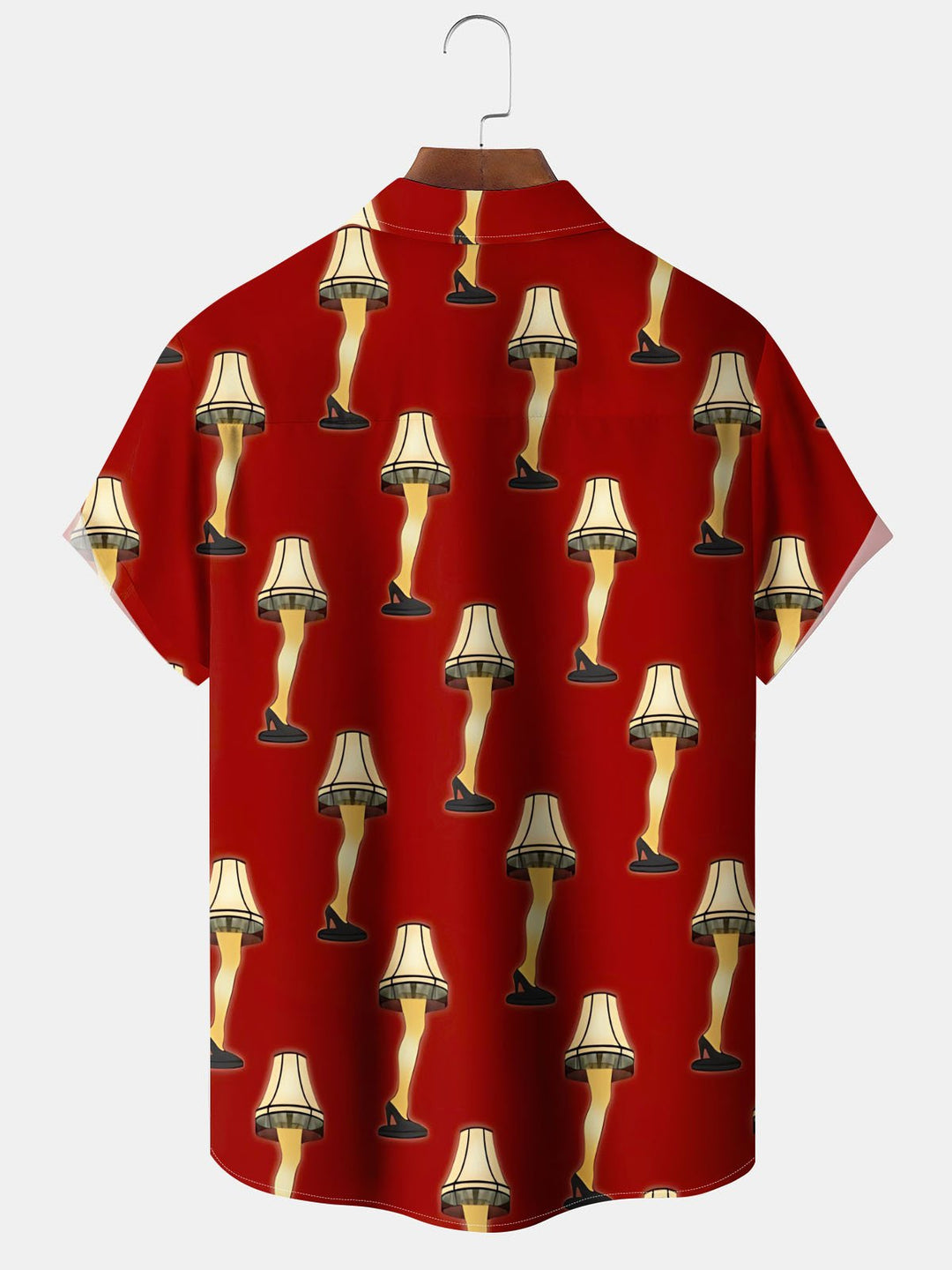 Alohadaddy® Christmas Leg Light Print Pocket Elastic Button Closure Men&