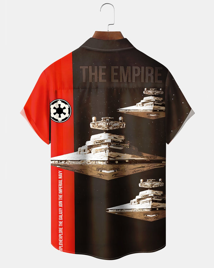 Alohadaddy® Casual Star Wars Print Art Button Pocket Cardigan Men&