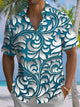 Alohadaddy® Vintage 3D Flowers Art Print Chest Pocket Stretch Hawaiian Short Sleeve Shirt Big & Tall