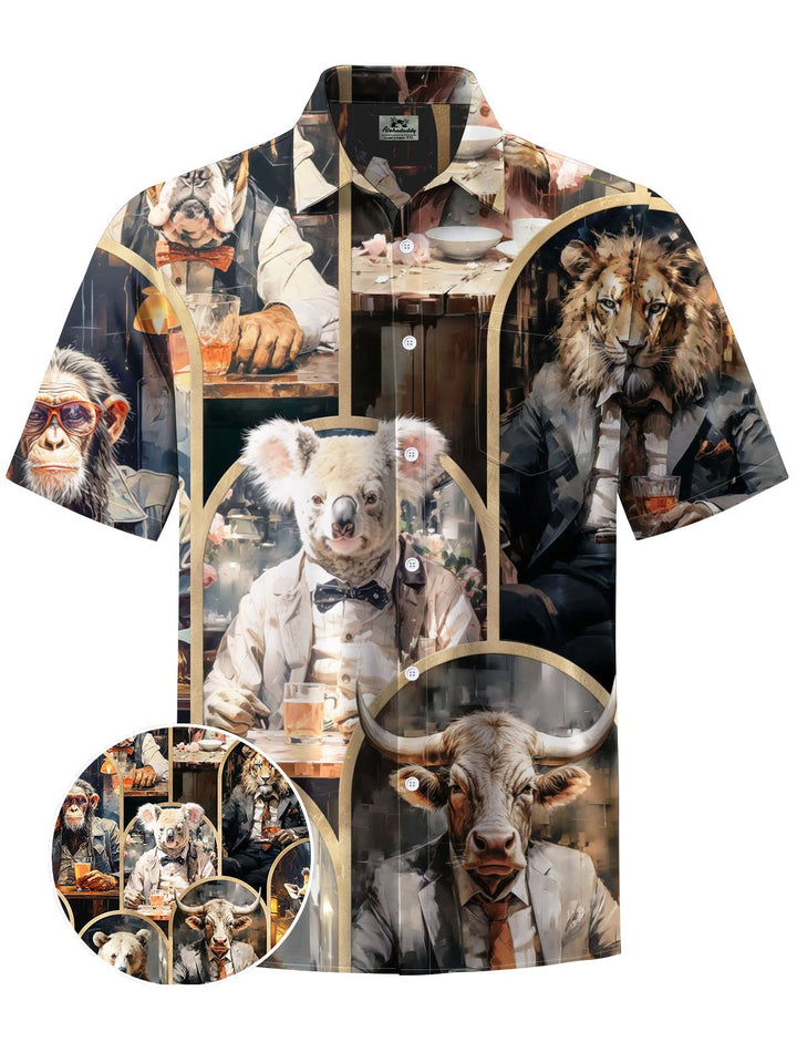 Alohadaddy® Retro Animal Suit Print Moisture-wicking Men&
