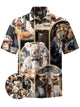 Alohadaddy® Retro Animal Suit Print Moisture-wicking Men's Short Sleeve Shirt Big & Tall