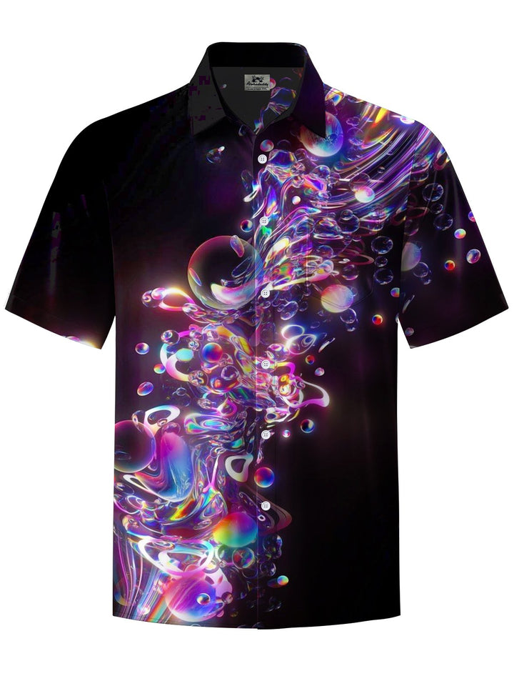 Alohadaddy® Casual Abstract Bubble Art Print Pocket Men&