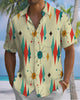 Alohadaddy® Casual Abstract Geometric Print Art Button-Down Cardigan Men's Short-Sleeve Shirt Big & Tall