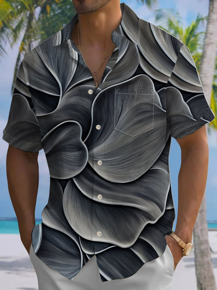 Alohadaddy® Casual Abstract Art Print Moisture Wicking Men&