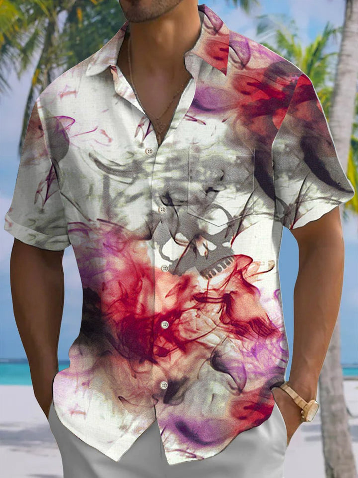 Alohadaddy® Casual Abstract Texture Art Print Moisture Wicking Men&