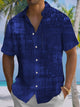 Alohadaddy® Casual Plaid Abstract Art Printed Art Chest Pocket Men's Short Sleeve Shirt Big & Tall