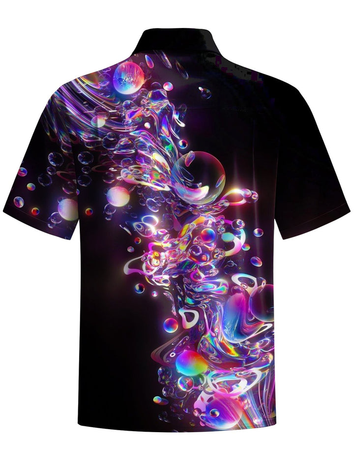 Alohadaddy® Casual Abstract Bubble Art Print Pocket Men&
