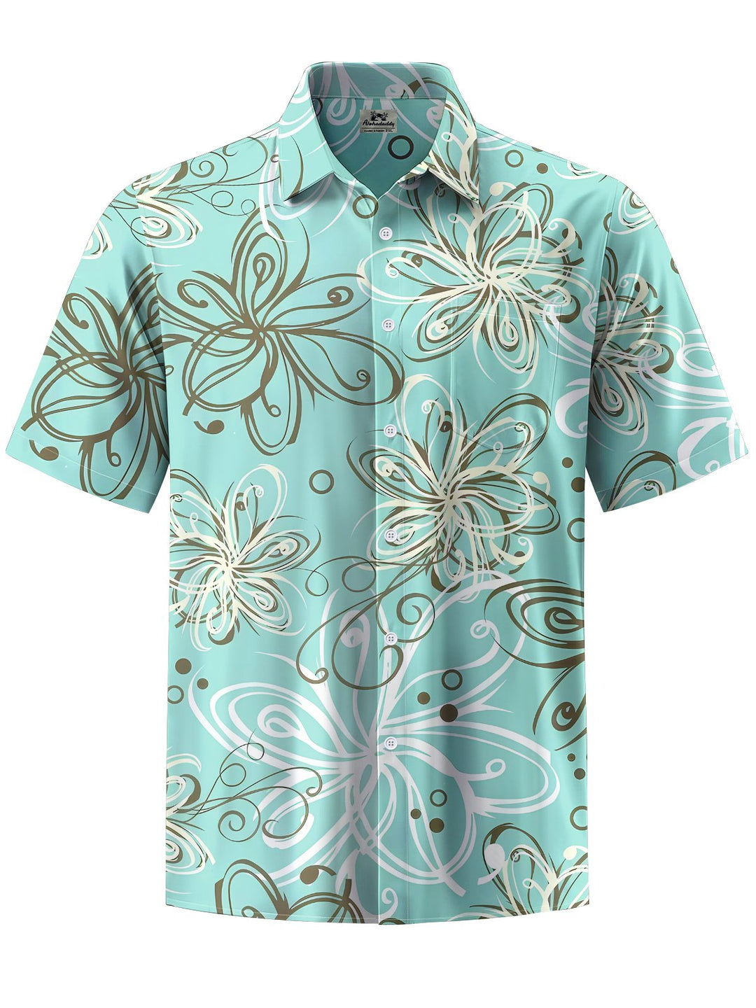 Alohadaddy® Casual Floral Print Art Pocket Stretch Men&
