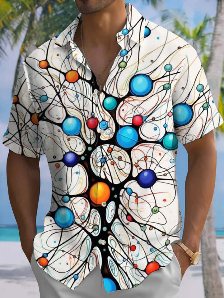 Alohadaddy® Casual Abstract Print Art Pocket Elastic Men&