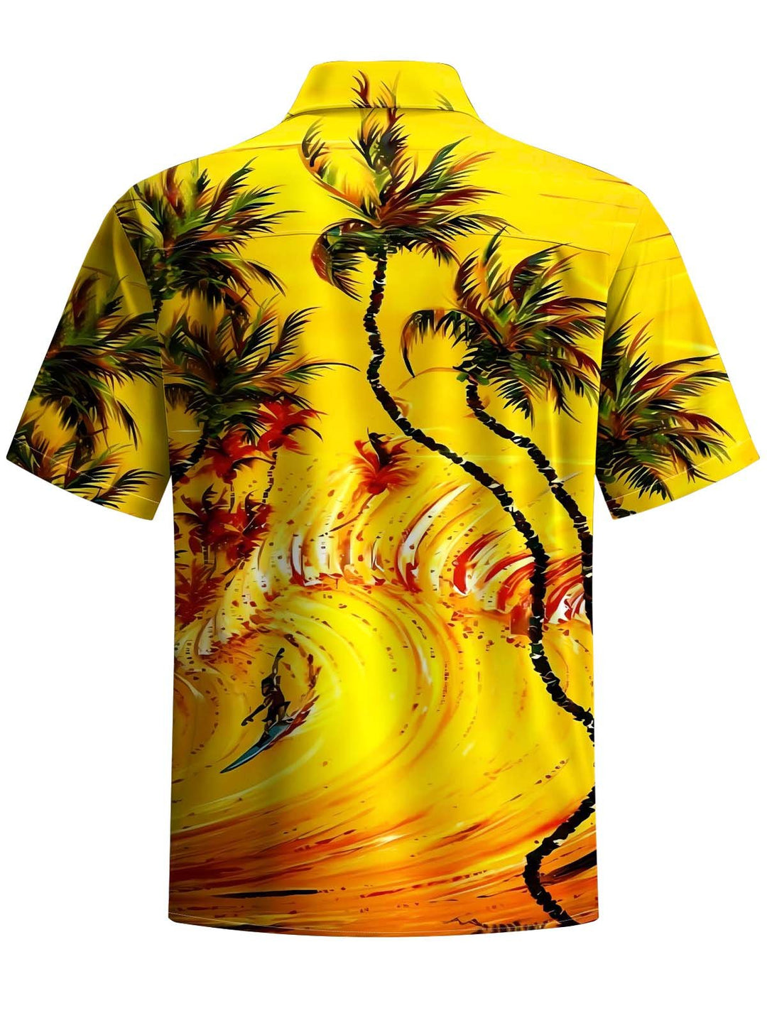 Alohadaddy® Hawaiian Surf Palm Tree Art Print Pocket Stretch Men&