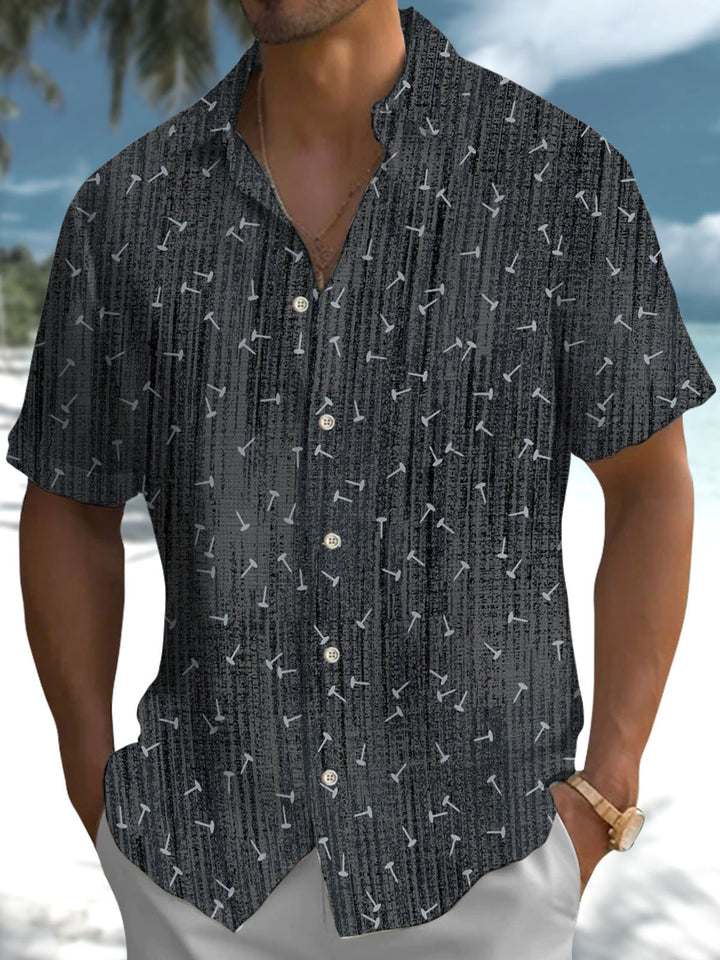 Alohadaddy® Vintage Nail Abstract Print Art Stretch Pocket Men&