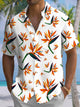 Alohadaddy® Hawaiian Crane Orchid Printed Moisture Wicking Men's Short Sleeve Shirt Big & Tall