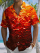 Alohadaddy® Vintage Geometric Ombre Art Print Moisture Wicking Men's Short Sleeve Shirt Big & Tall