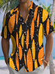 Alohadaddy® Casual Geometric Plaid Art Print Chest Pocket Men's Short Sleeve Shirt Big & Tall