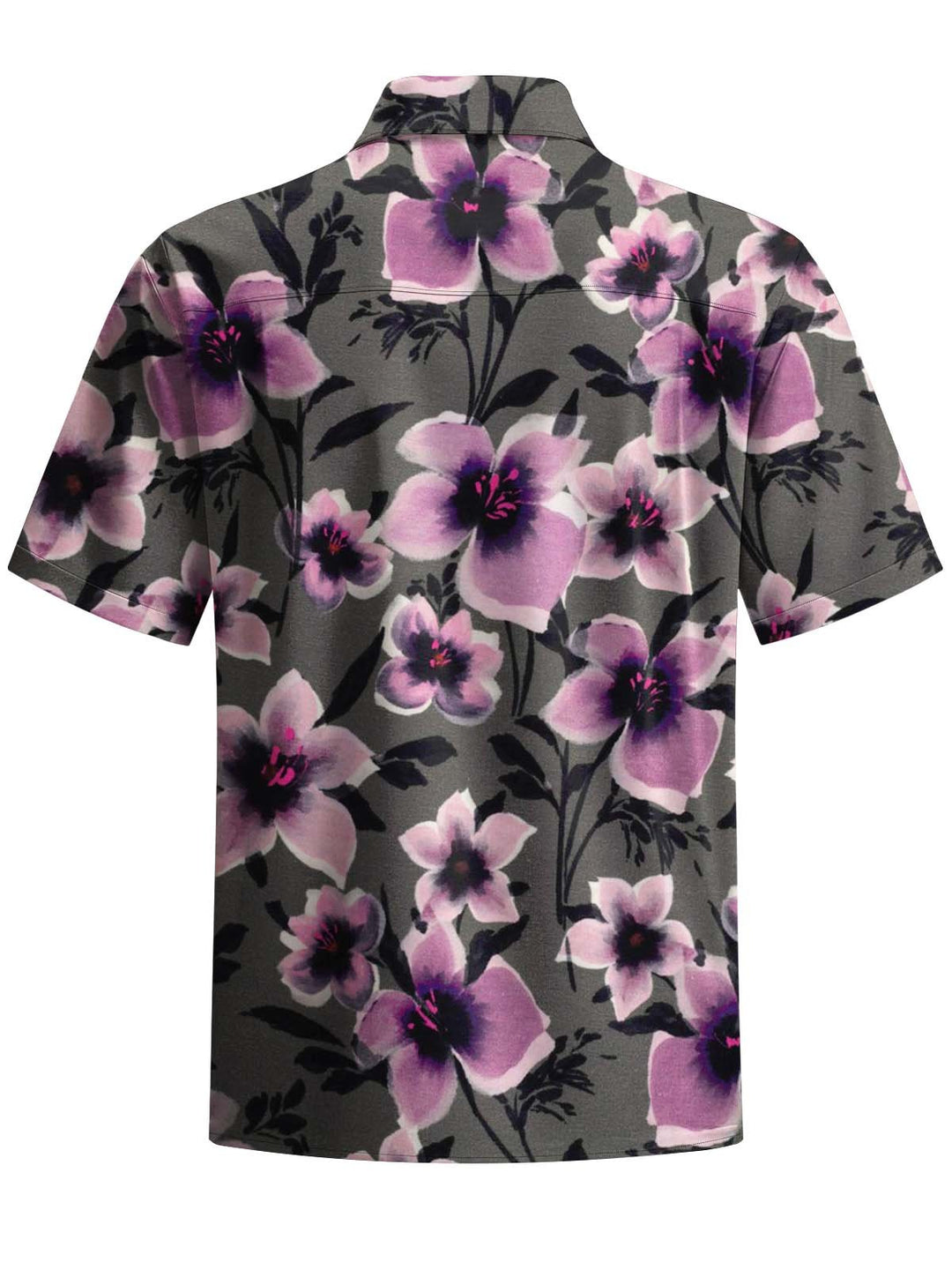 Alohadaddy® Vintage Floral Art Print Chest Pocket Stretch Men&