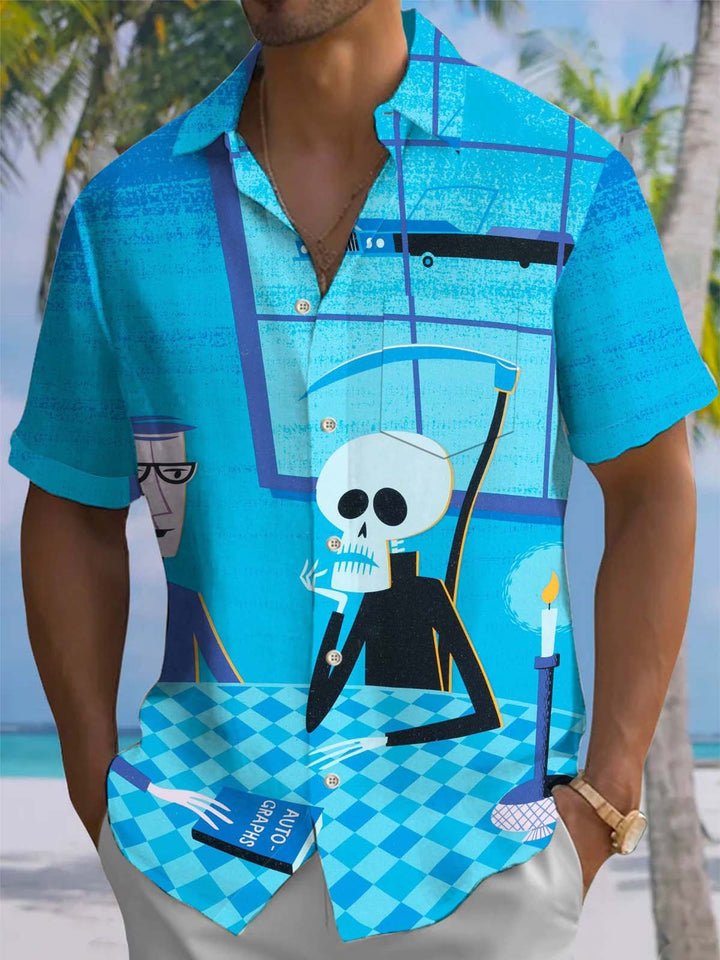 Alohadaddy® Vintage Atomic Death Art Print Pocket Stretch Men&