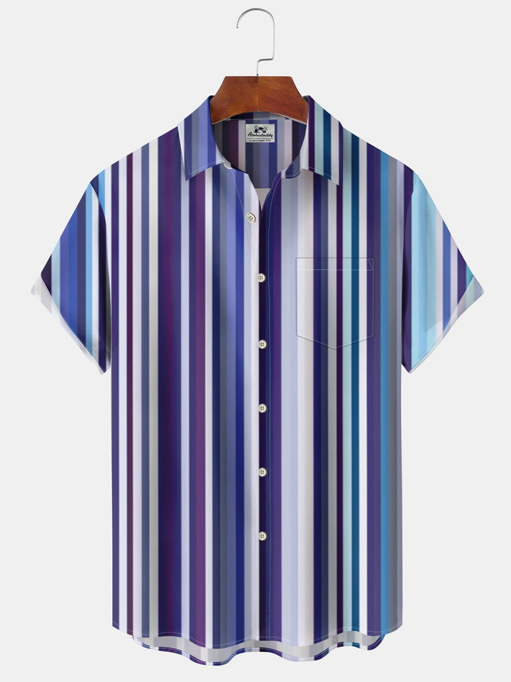 Alohadaddy® Vintage Stripe Print Pocket Stretch Men&
