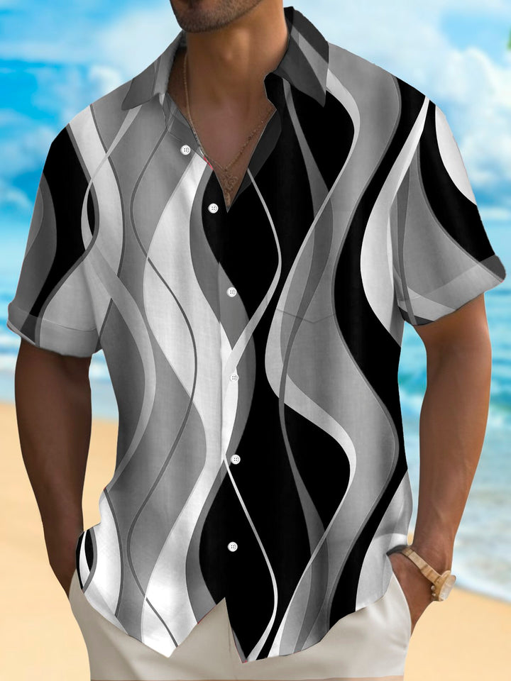 Alohadaddy® Retro Abstract Gradient Art Print Men&