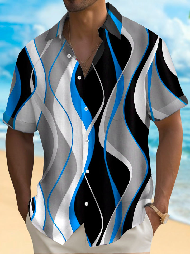 Alohadaddy® Retro Abstract Gradient Art Print Men&