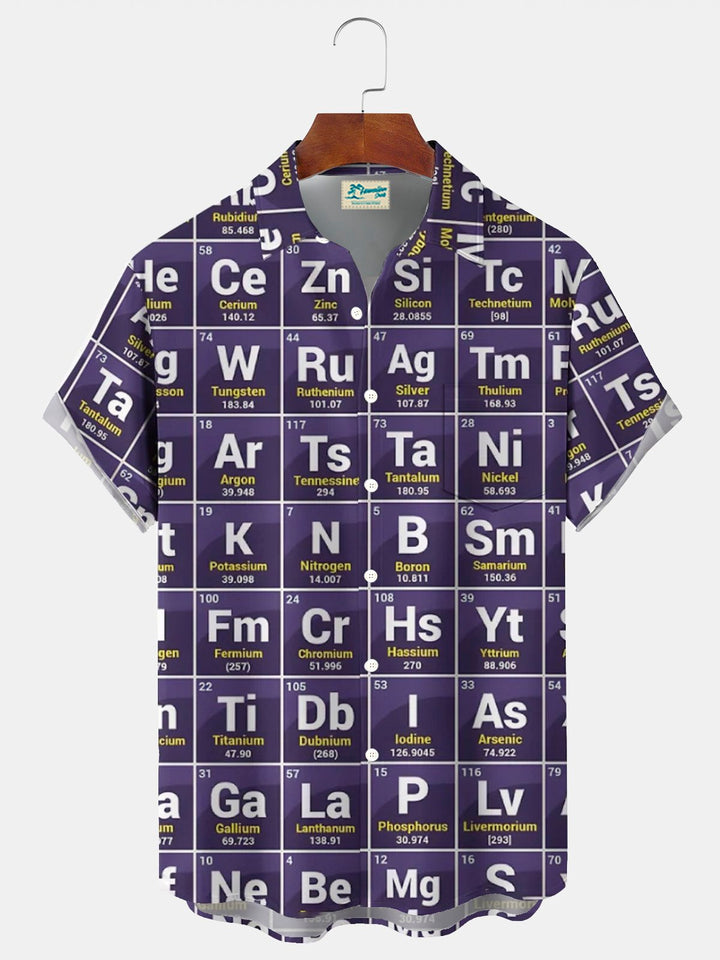 Chemise à manches courtes et poches à boutons pour homme avec lettres vintage Alohadaddy, impression numérique 3D, grandes et grandes tailles