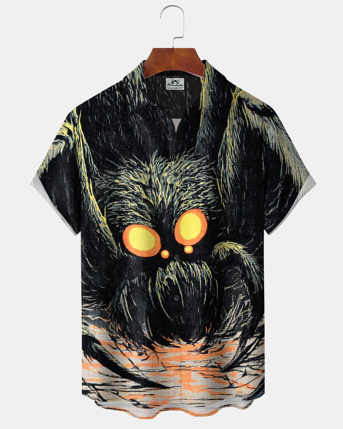 Alohadaddy® Halloween Spider Print Men's Short-Sleeve Shirt