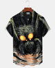 Alohadaddy® Halloween Spider Print Men's Short-Sleeve Shirt