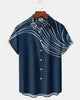 Alohadaddy® Casual Geometric Print Men's Short-Sleeve Shirt