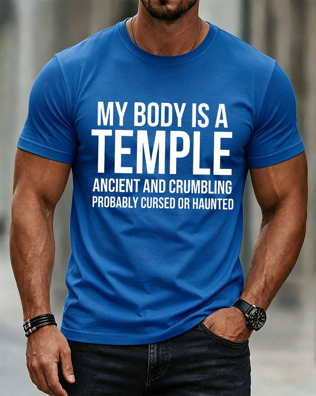 My Body Is A Temple Ancient Crumbling Cursed Haunted Men&