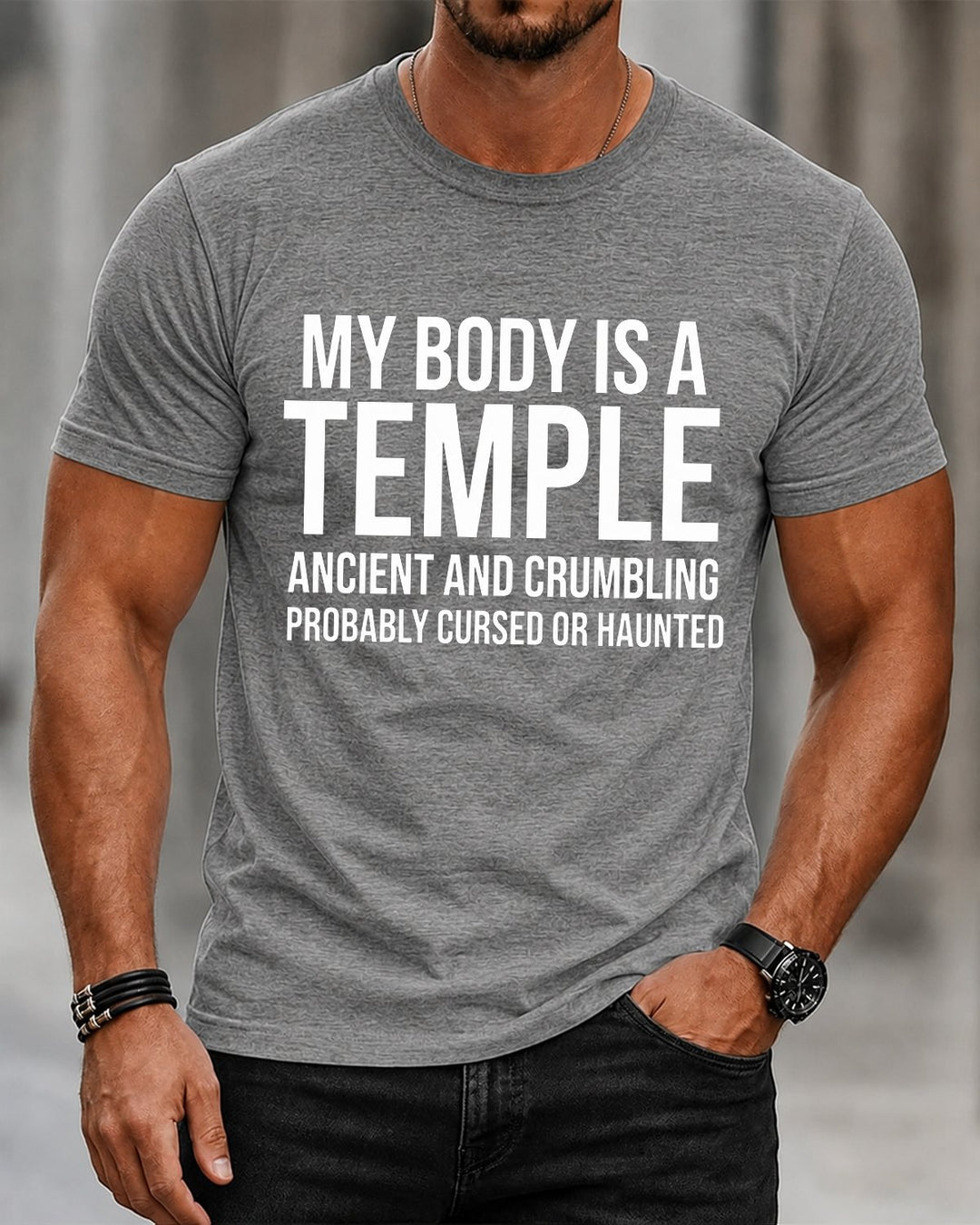 My Body Is A Temple Ancient Crumbling Cursed Haunted Men&