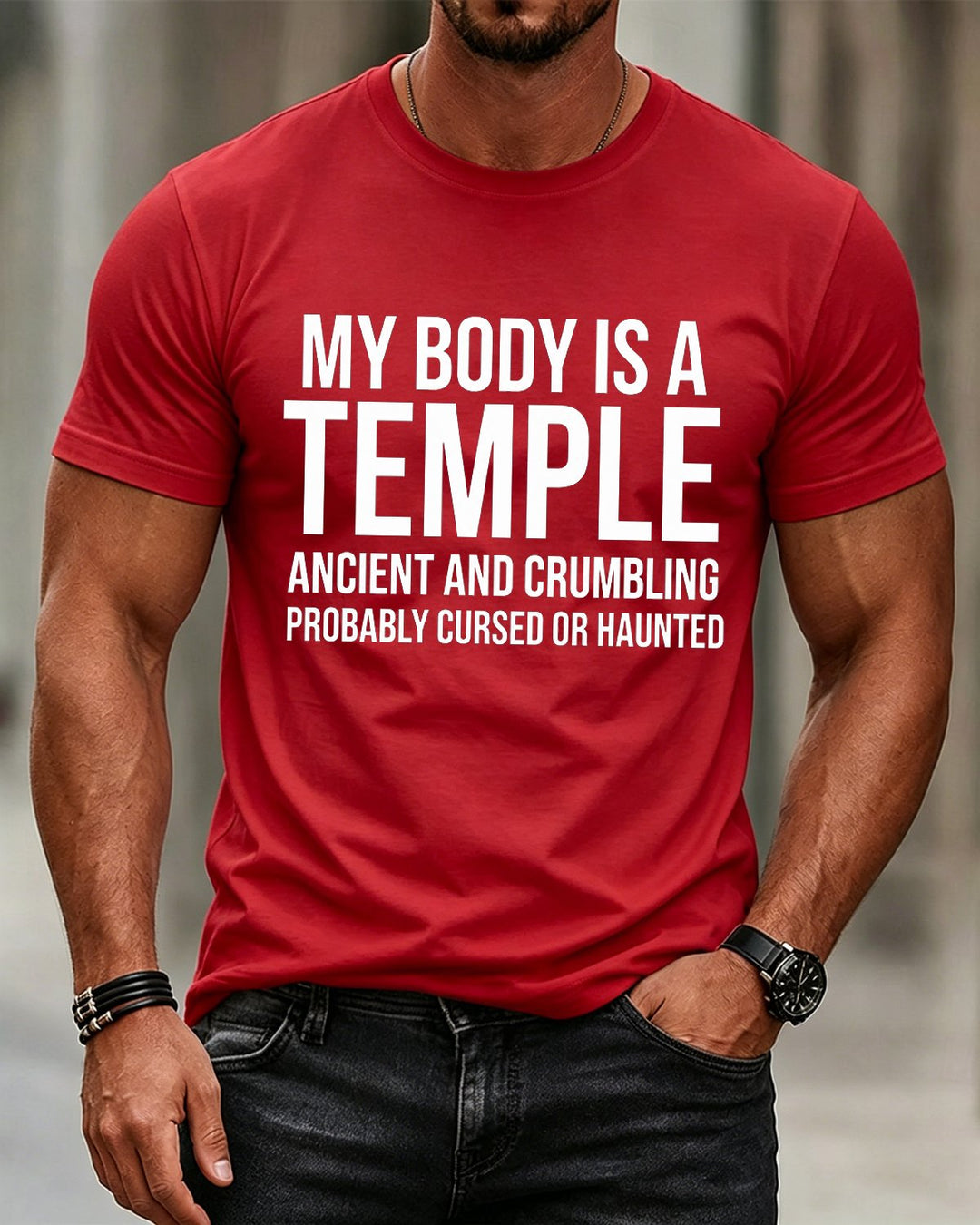 My Body Is A Temple Ancient Crumbling Cursed Haunted Men&