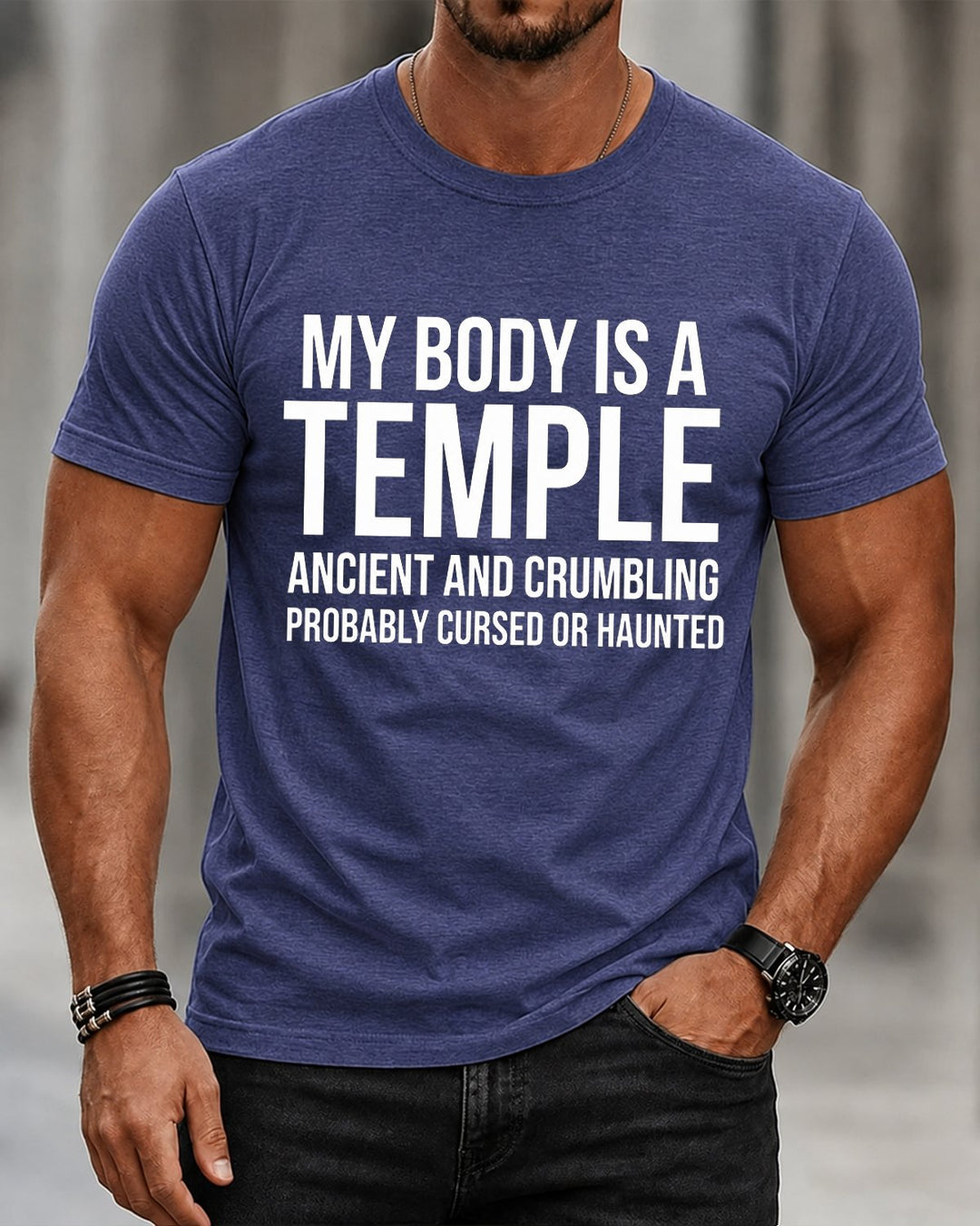 My Body Is A Temple Ancient Crumbling Cursed Haunted Men&