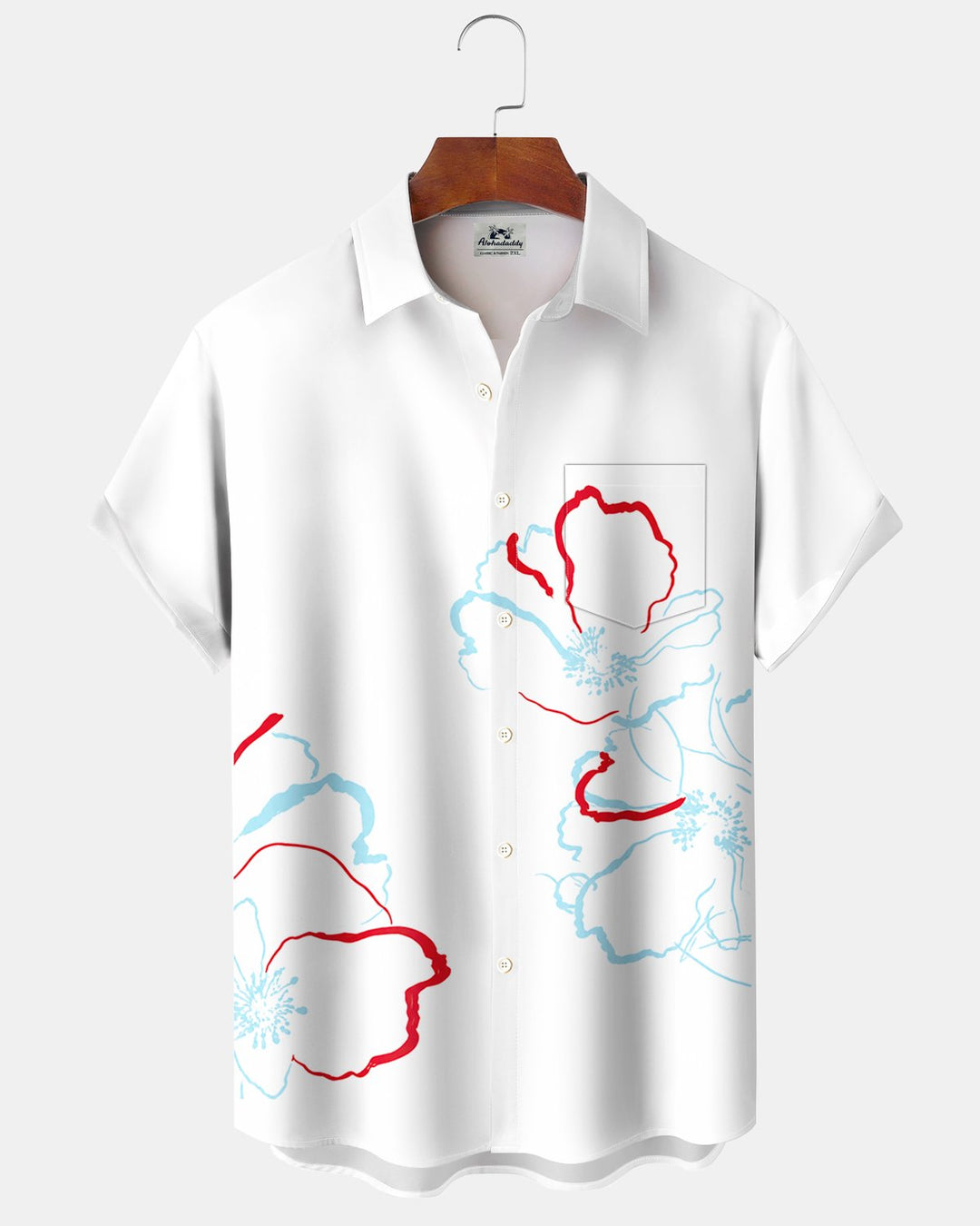 Alohadaddy® Casual Minimalist Line Floral Print Men&