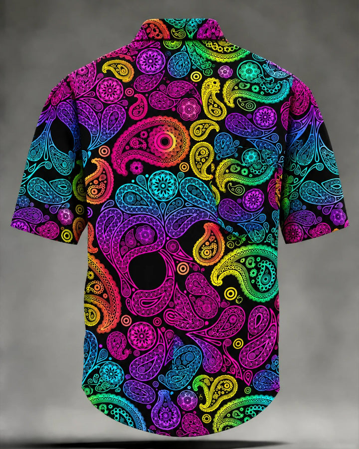 Alohadaddy® Halloween Colorful Skull Print Men&