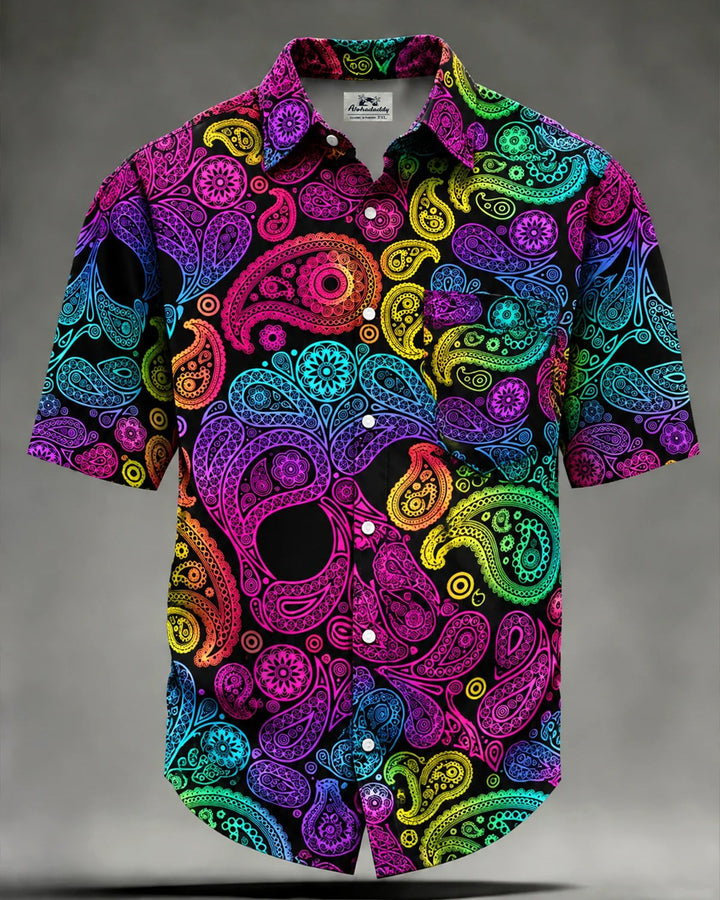 Alohadaddy® Halloween Colorful Skull Print Men&