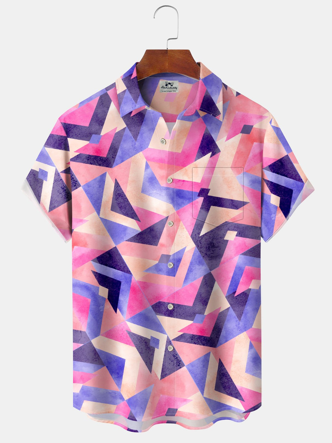 Alohadaddy® Vintage Geometric Ombre Art Print Moisture Wicking Stretch Men&