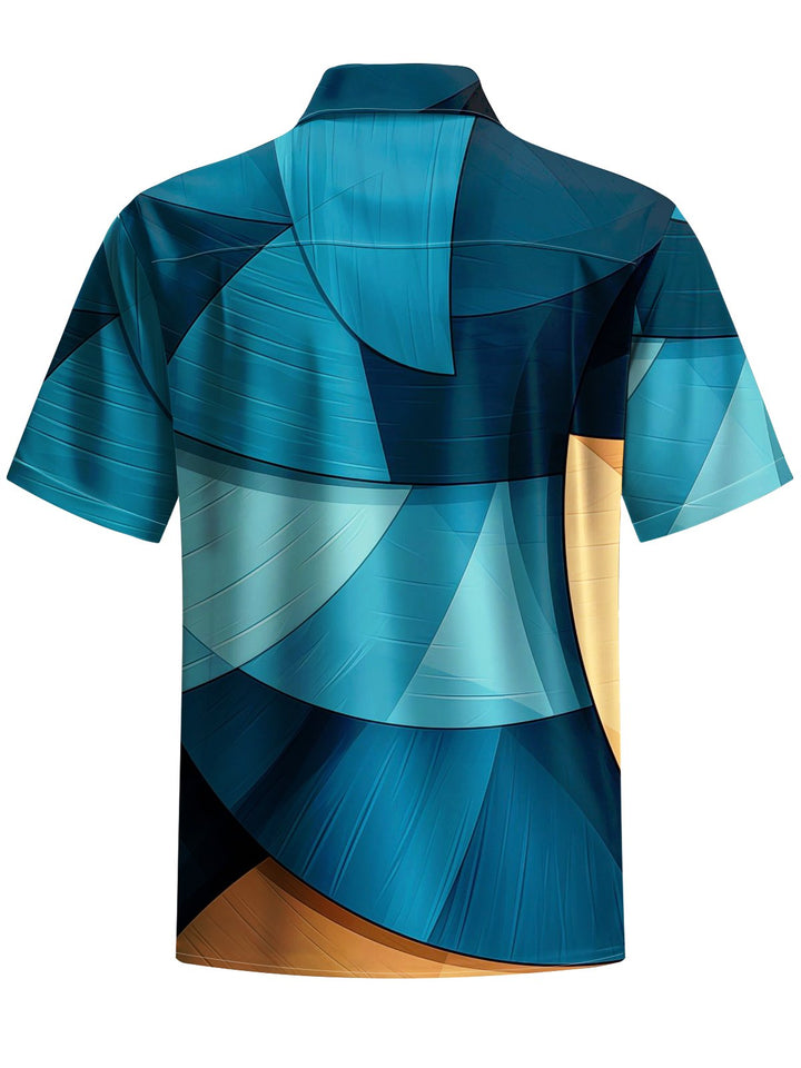 Alohadaddy® Casual Geometric Art Print Moisture Wicking Men&