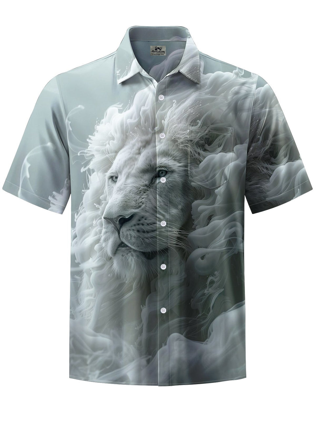 Alohadaddy® Casual Stone Art Print Chest Pocket Men&