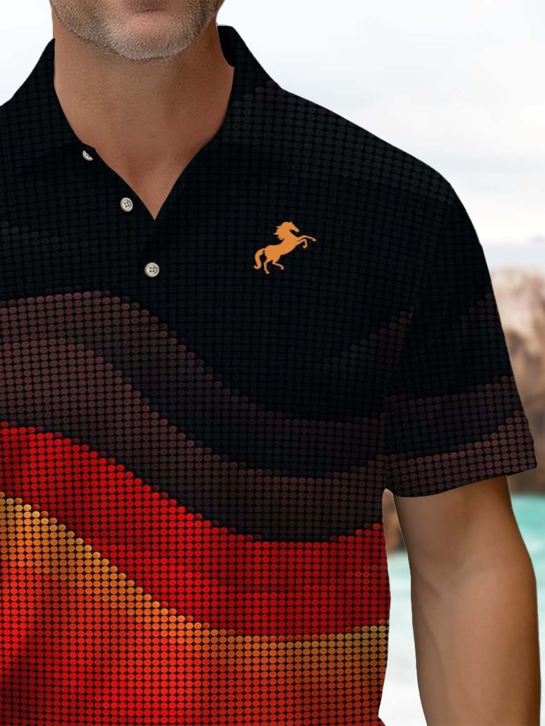 Alohadaddy® Casual Abstract Print Art Stretch Men&