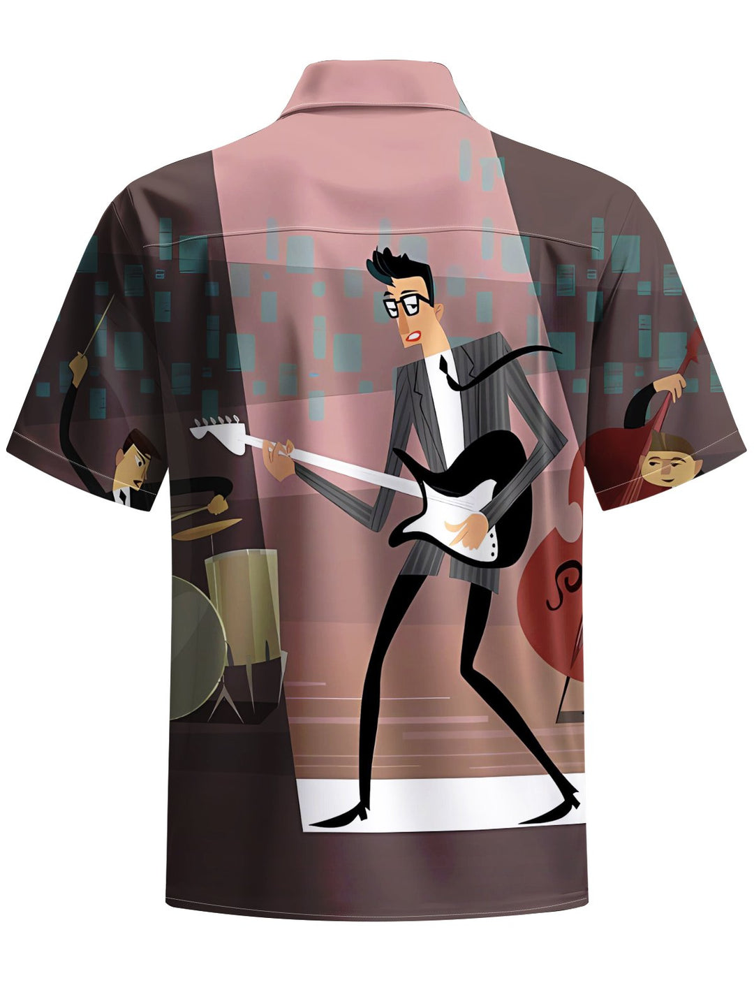 Alohadaddy® Retro 1950s Atomic Age Geometric Performance Print Men&
