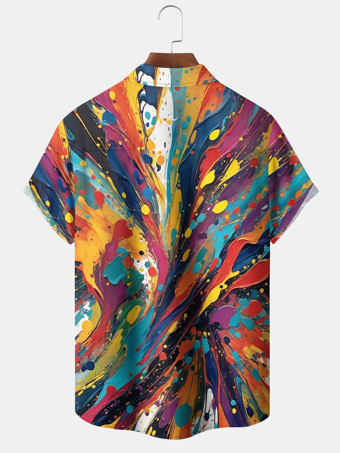 Alohadaddy® Retro Abstract Painting Print Pocket Elastic Button Men&