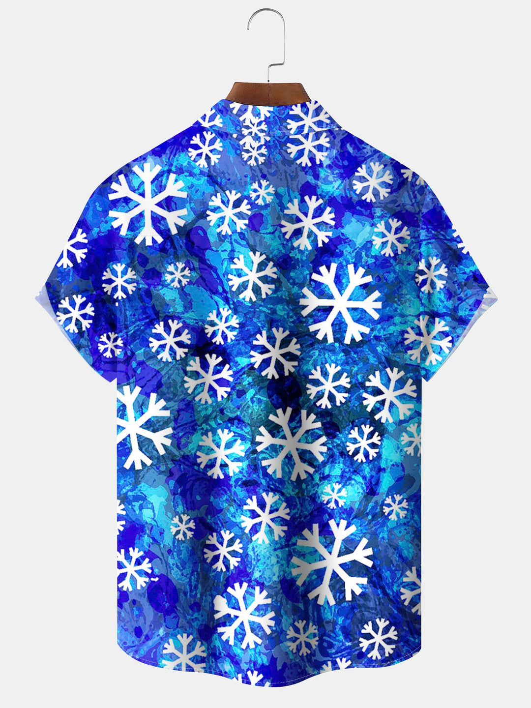 Alohadaddy® Christmas Snowflake Print Pocket Elastic Button Men&
