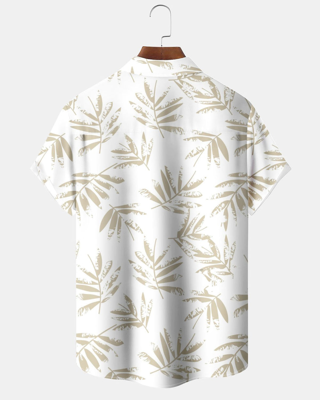 Alohadaddy® Hawaiian Leaf Print Art Button Cardigan with Pockets Men&
