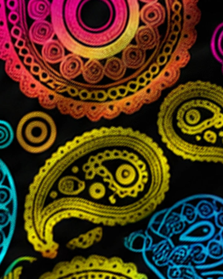 Alohadaddy® Halloween Colorful Skull Print Men&