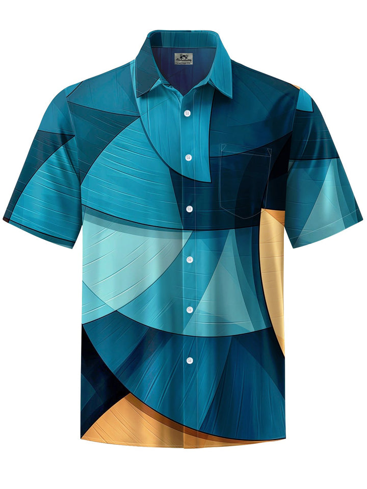 Alohadaddy® Casual Geometric Art Print Moisture Wicking Men&