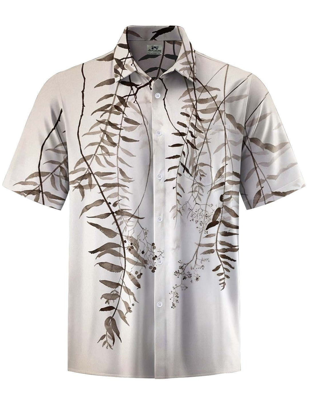 Alohadaddy® Casual Leaf Print Art Pocket Elastic Men&