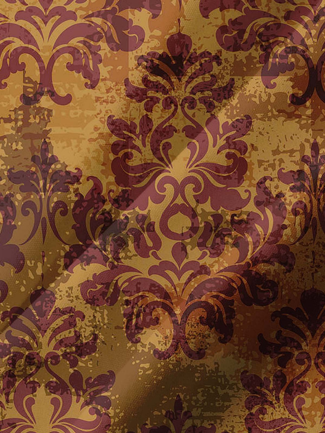 Alohadaddy® Vintage Baroque Pattern Art Print Chest Pocket Stretch Men&