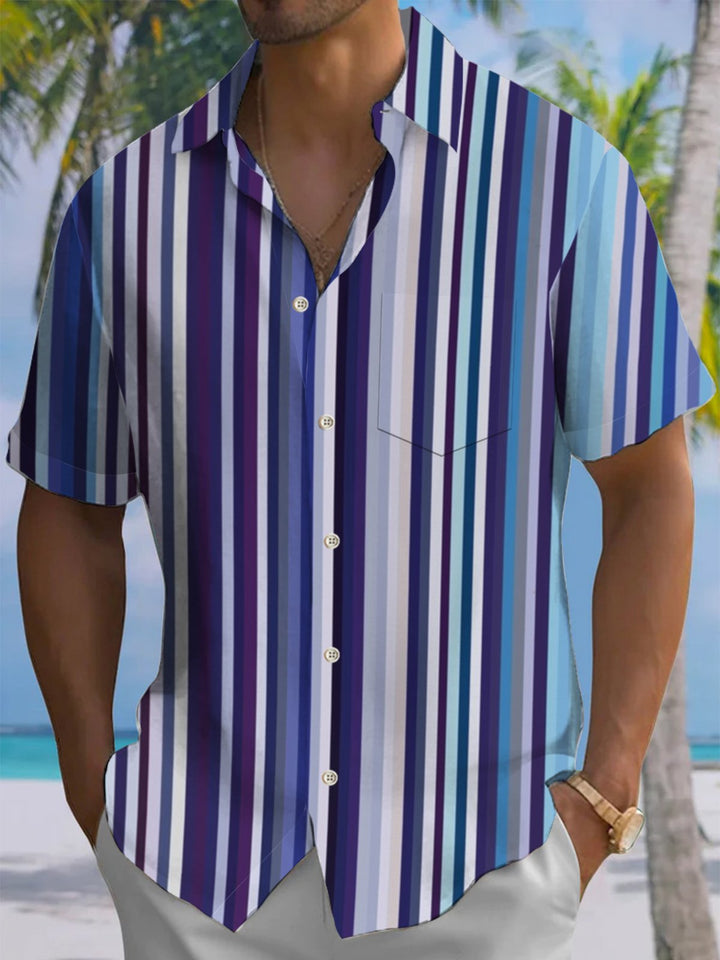 Alohadaddy® Vintage Stripe Print Pocket Stretch Men&